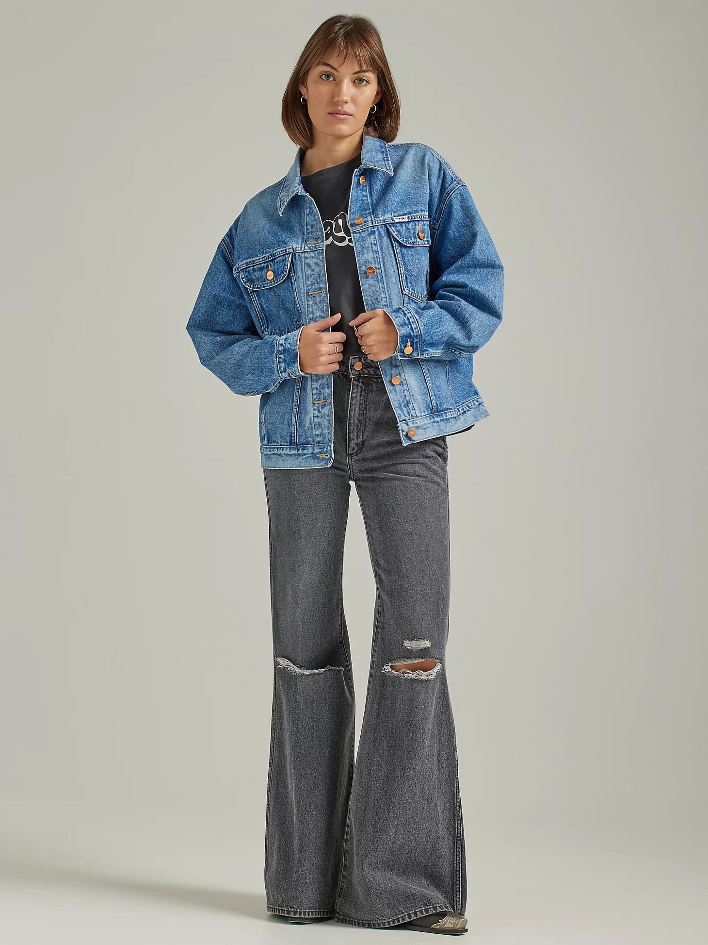 Womens Heritage Jumbo Trucker Jacket:Sukie:XXL | Wrangler