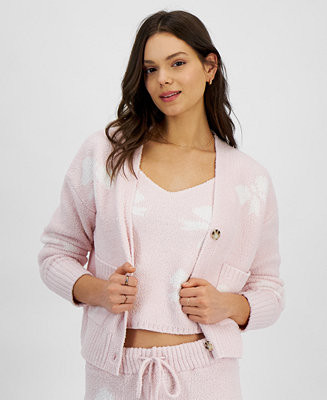 Hippie Rose Juniors' Teddy Cardigan & Tank Top Set  - Macy's | Macy's
