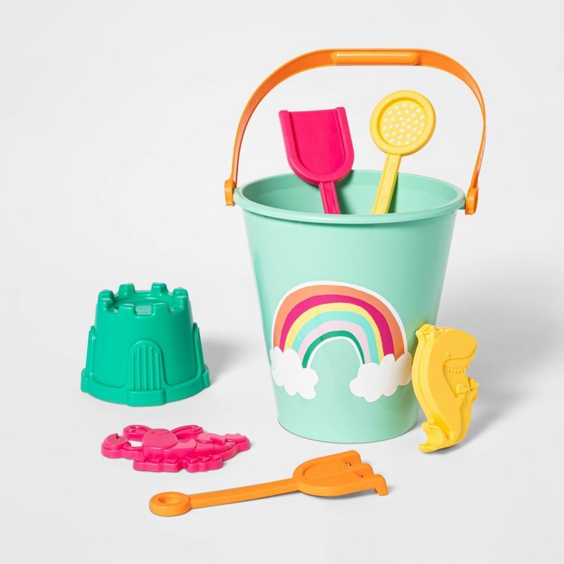 7pc Sand Bucket Set Rainbow - Sun Squad™ | Target