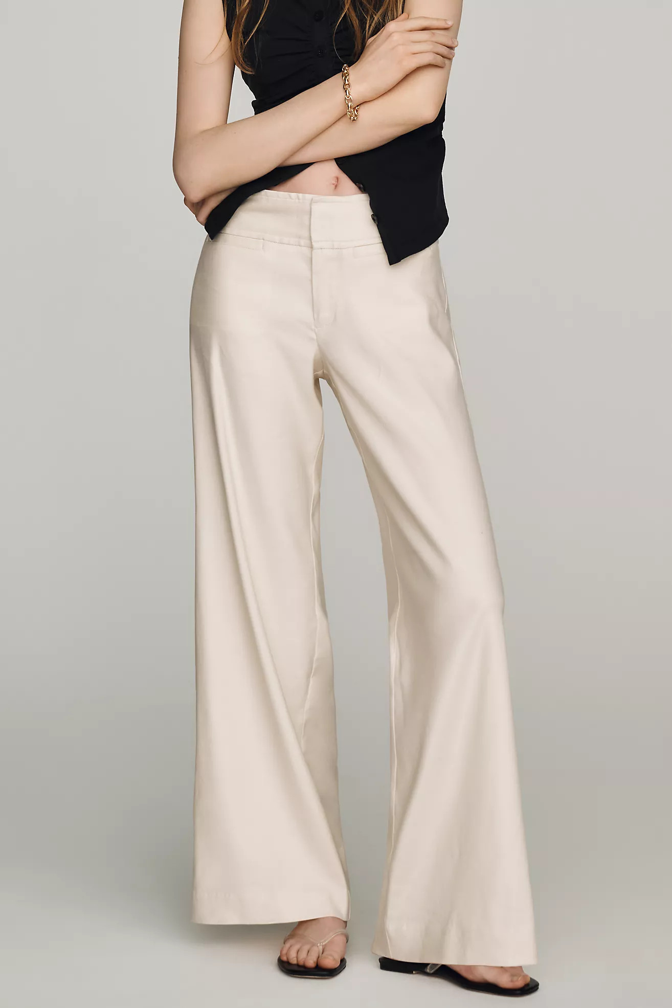 European Linen Stretch High Rise Trousers | Anthropologie (US)