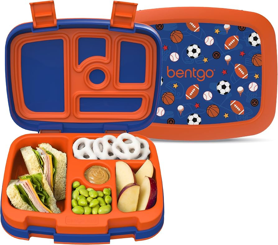 Bentgo Kids Prints Leak-Proof, 5-Compartment Bento-Style Kids Lunch Box - Ideal Portion Sizes for... | Amazon (US)