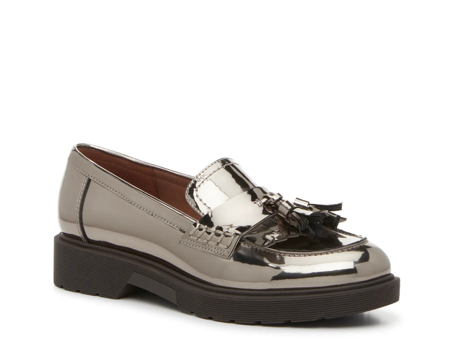 Marc Fisher Johnie Loafer | Women's | Pewter Metallic | Size 7.5 | Loafers | DSW