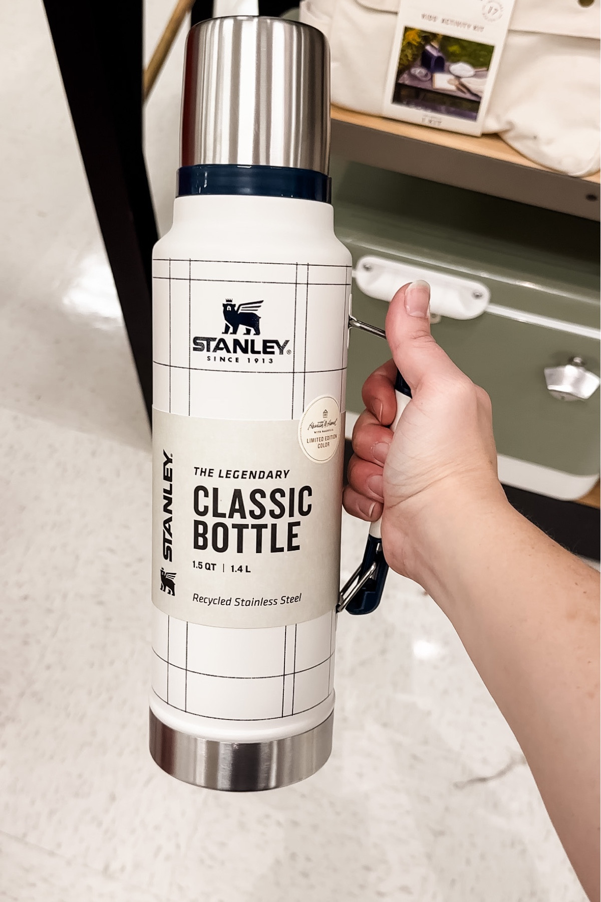 Hearth and Hand with Magnolia x Stanley Target exclusive color Sour Cream/Navy Voyage Plaid

#LTKFind #LTKhome #LTKunder50