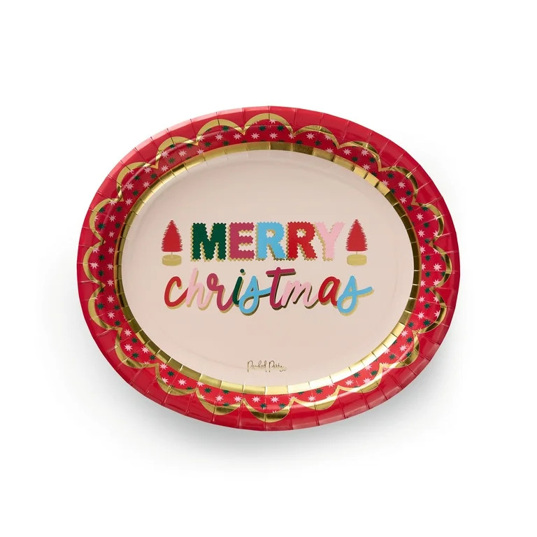 Packed Party Merry Christmas Paper Dinner Plate, 8 Count | Walmart (US)