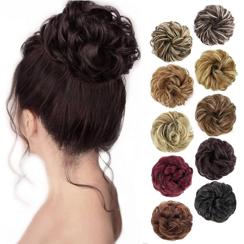MORICA Messy Bun Hair Piece Curly Fake Hair Bun Scrunchies Extensions Synthetic Chignon Updo Hair... | Amazon (US)