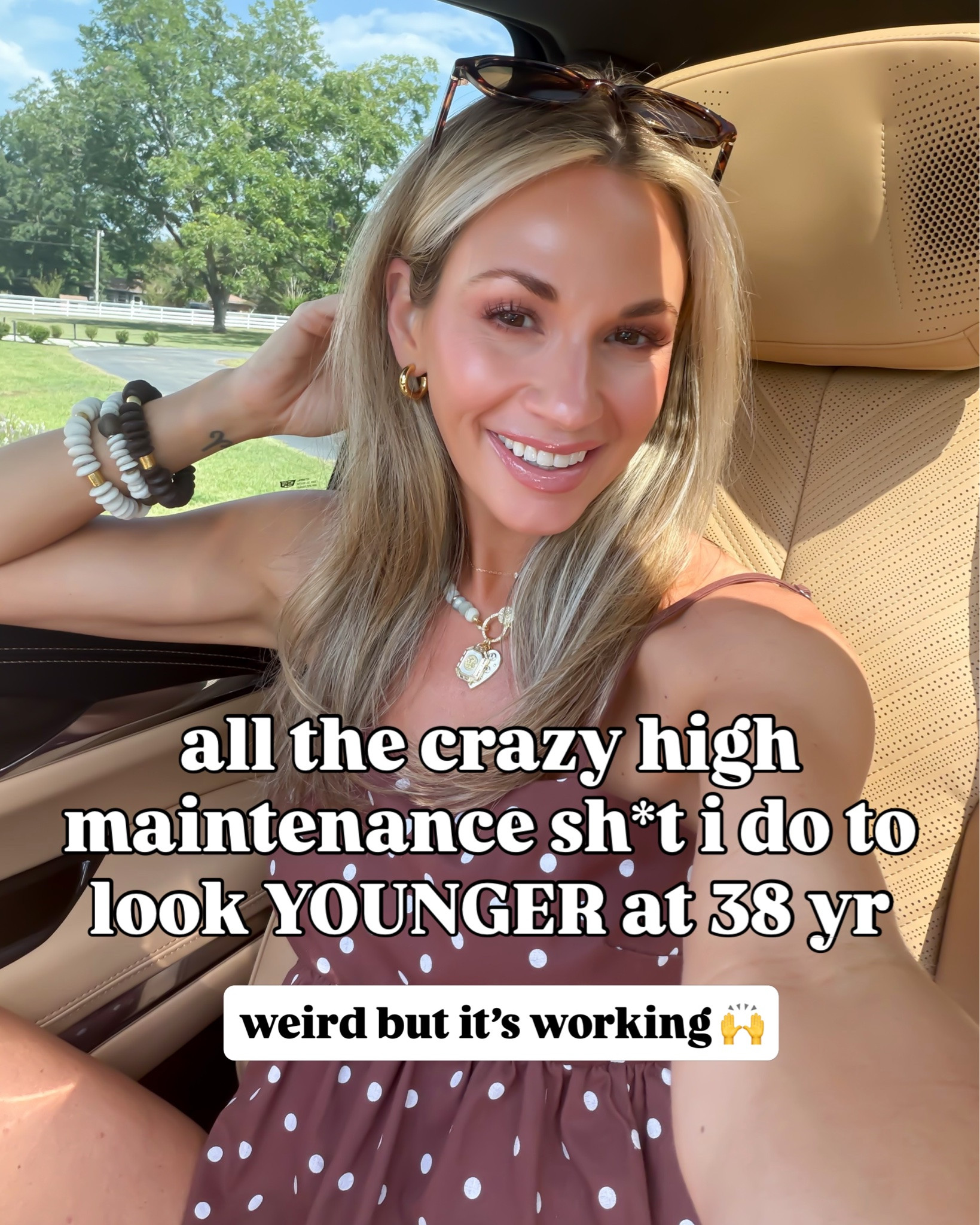 I do a lot of weird high maintenance stuff, but it’s working! ✨I feel and look younger than 38 yr! 🙌 from my eye brow tint, makeup remover, chest pillow, glass skin face mask, body glow, self tanner and so, so much more! 🙈

#LTKSaleAlert #LTKBeauty