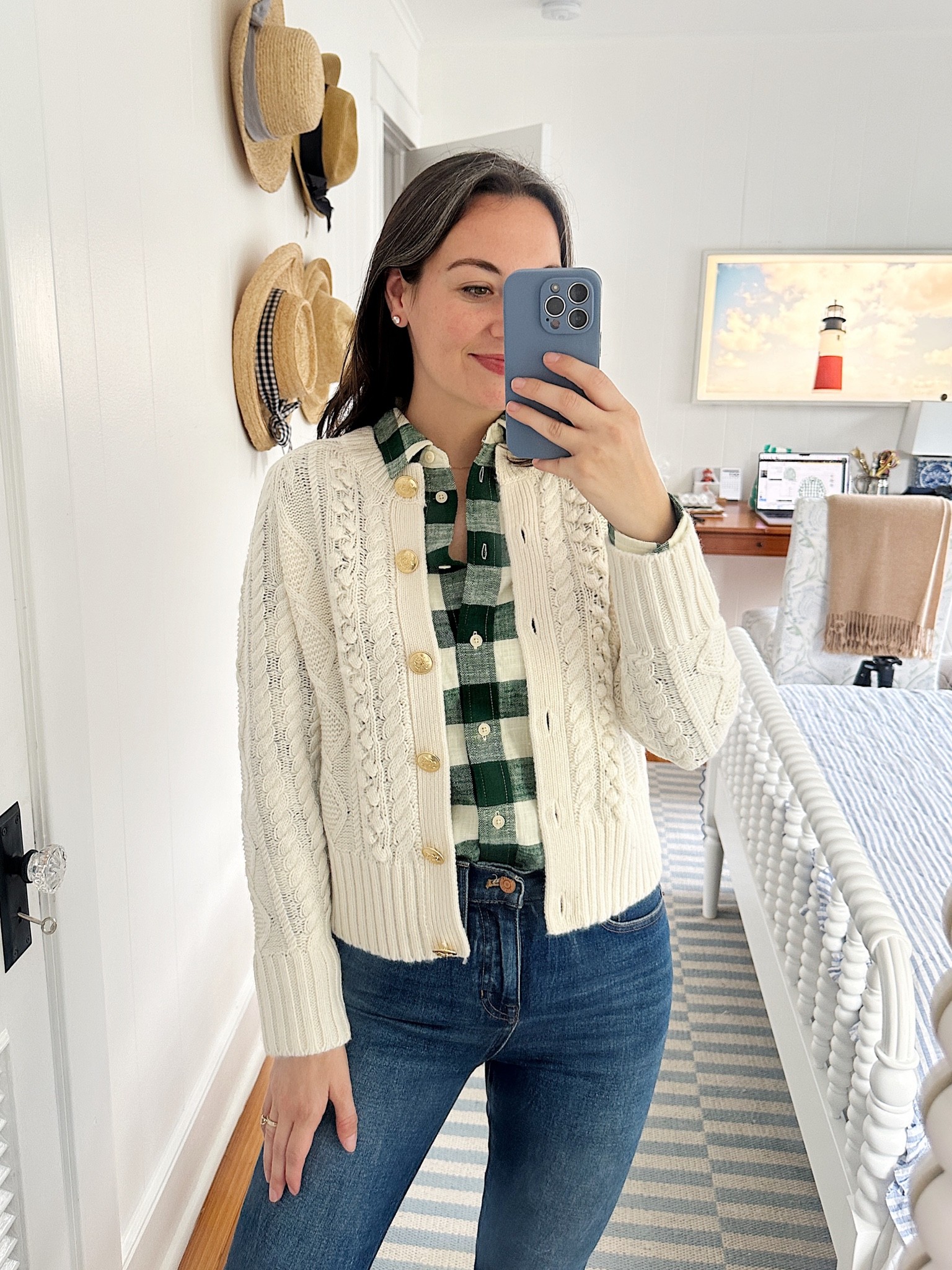 Cable-knit cardigan curated on LTK