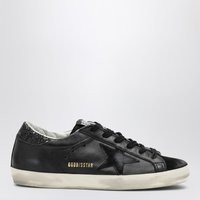 Golden Goose Super Star Black Low Trainer With Rhinestones | Balardi (US & Canada)
