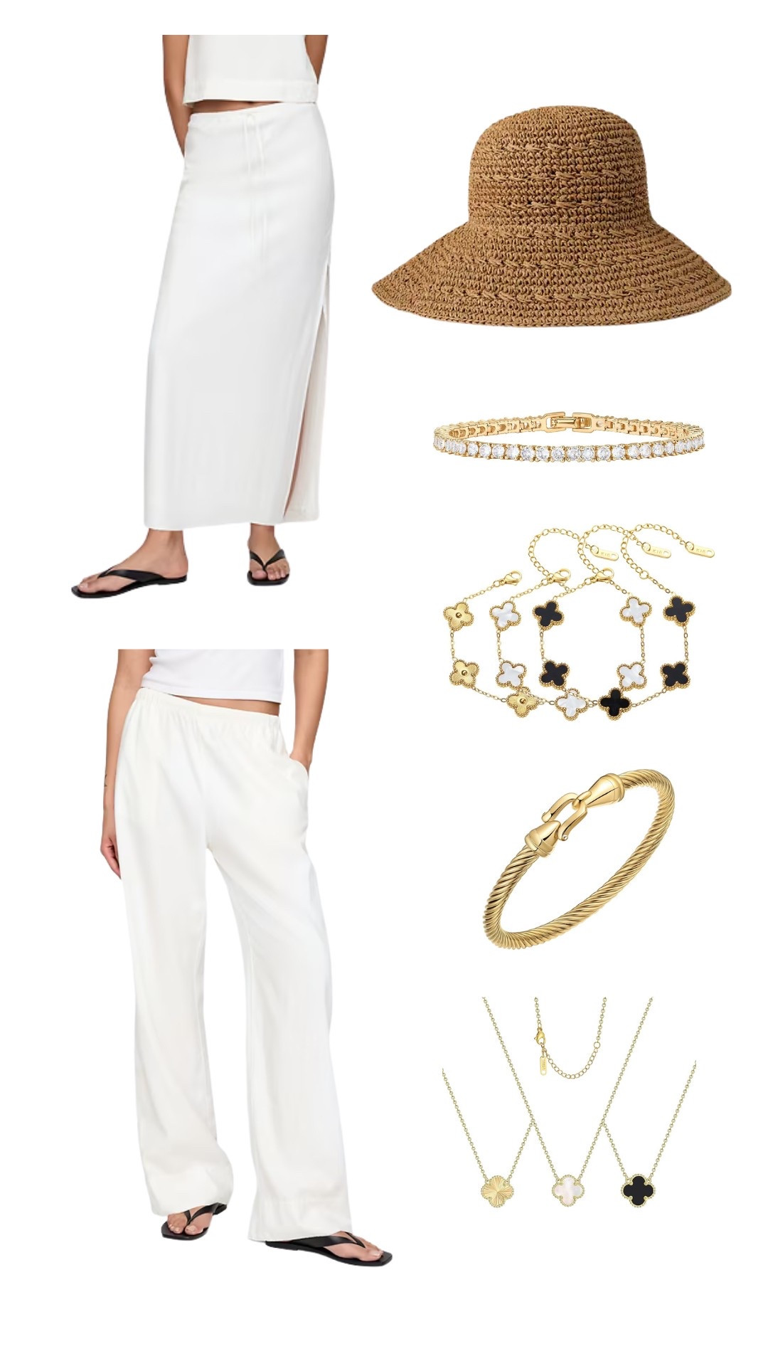 designer jewelry dupes from amazon & gaps new linen collection 🤍 #linenpants #goldjewelry #amazon #gap 

#LTKSeasonal #LTKStyleTip #LTKFindsUnder50