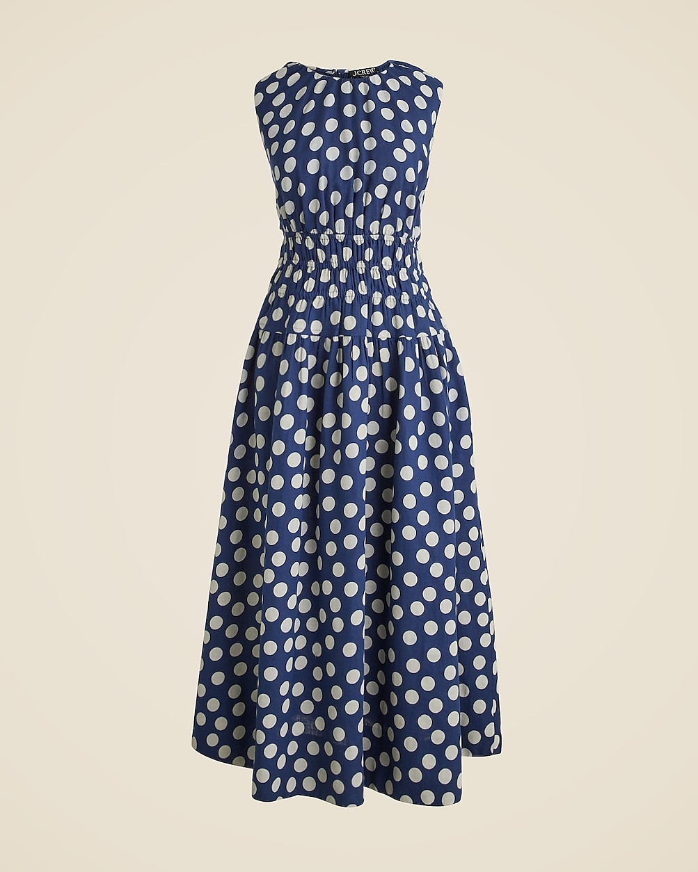 Hyacinth dress in polka-dot linen | J. Crew US