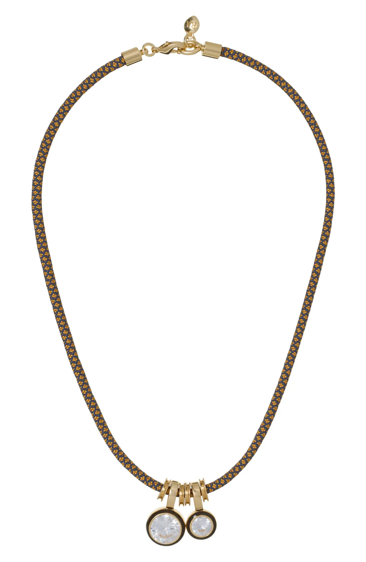 The Cubic Double Drop Cord Necklace | Nordstrom