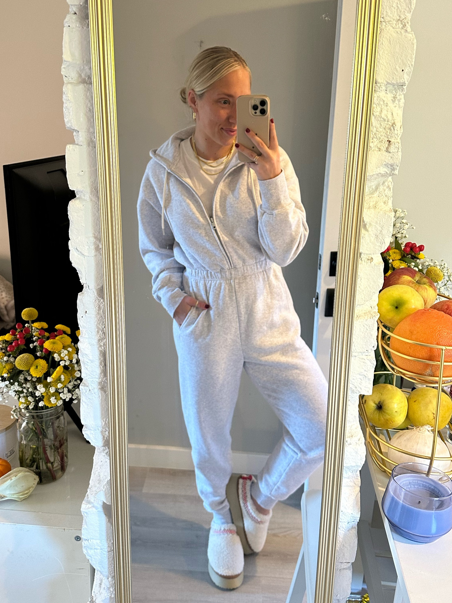 The jumpsuit you all need! Got the grey in stores but they have it in black online. & on sale! Run don’t walk for this one! 🧸 

#LTKFindsUnder50 #LTKSaleAlert #LTKStyleTip