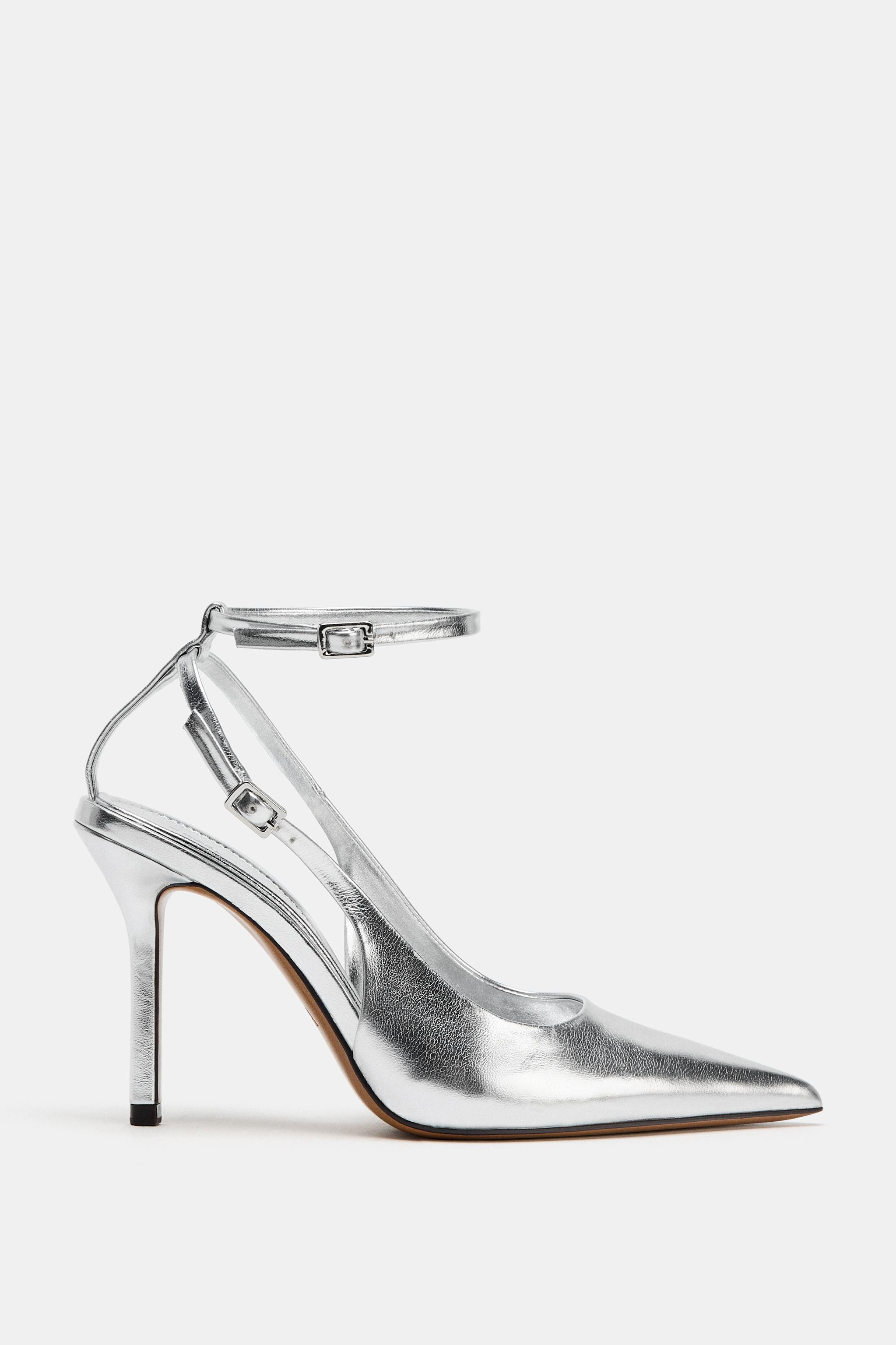 METALLIC EFFECT SLINGBACK SHOES | Zara US