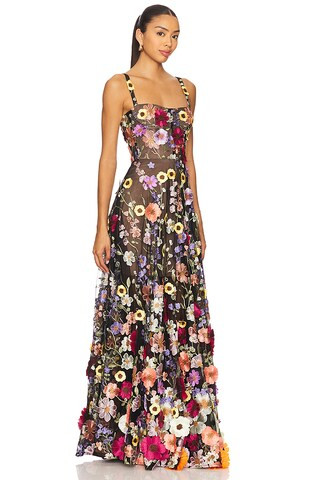 Jasmine Floral Maxi Dress in Black Multi | Revolve Clothing (Global)