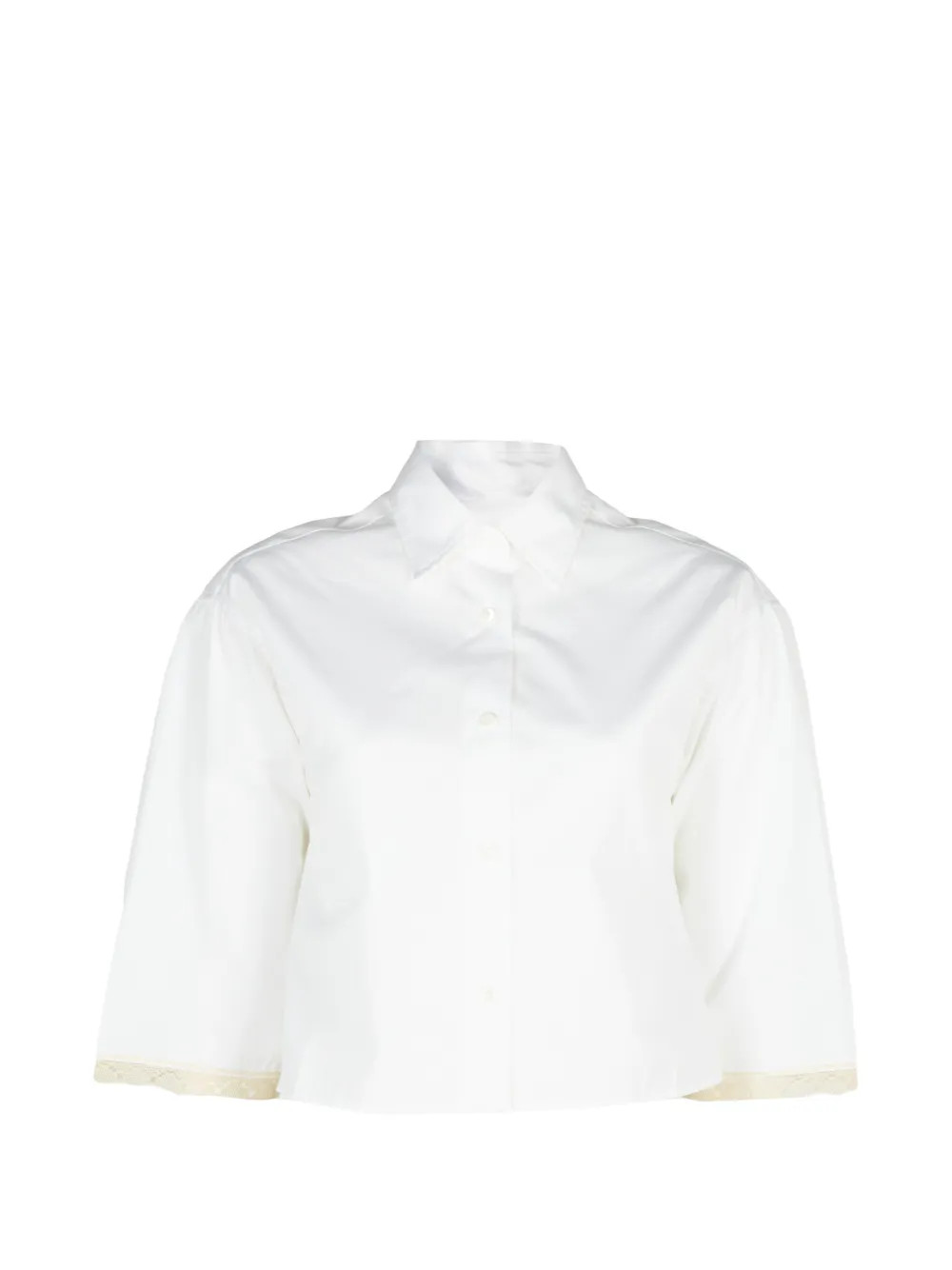 Maria McManus lace-trim shirt - White | Farfetch Global