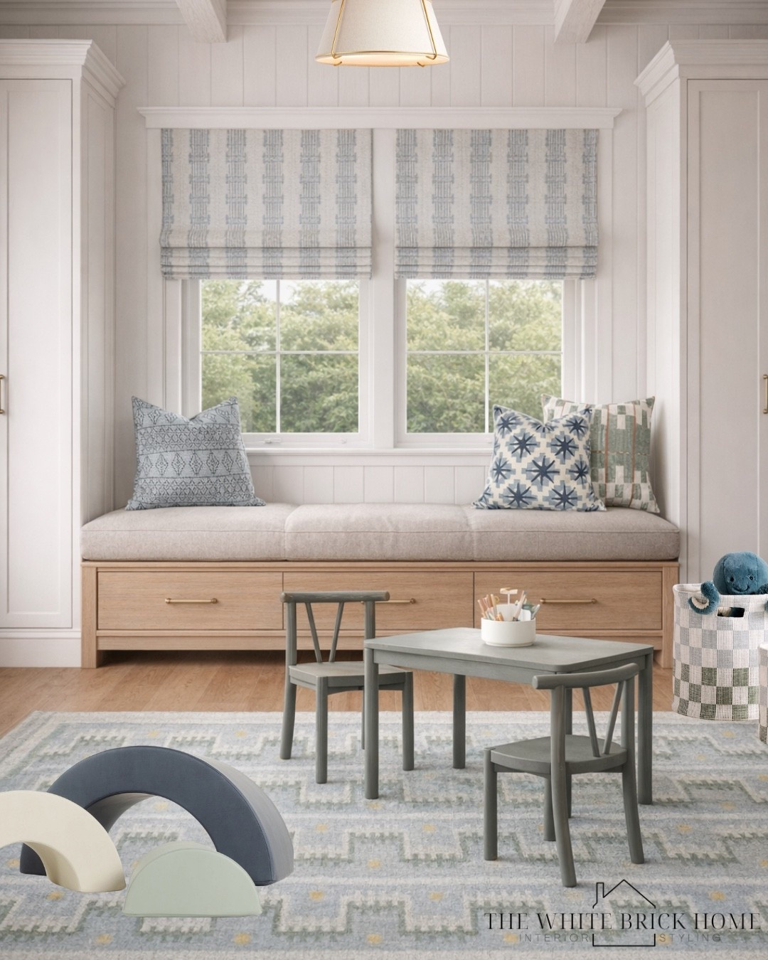 A calm, coastal inspired space designed for play and everyday living - where soft colors, smart storage, and timeless style come together. 

Playroom, playroom ideas, coastal room, coastal kids room, kids room decor, playroom storage, kids play table, throw pillows, crate and kids, Etsy 

#LTKKids #LTKHome #LTKmomlife