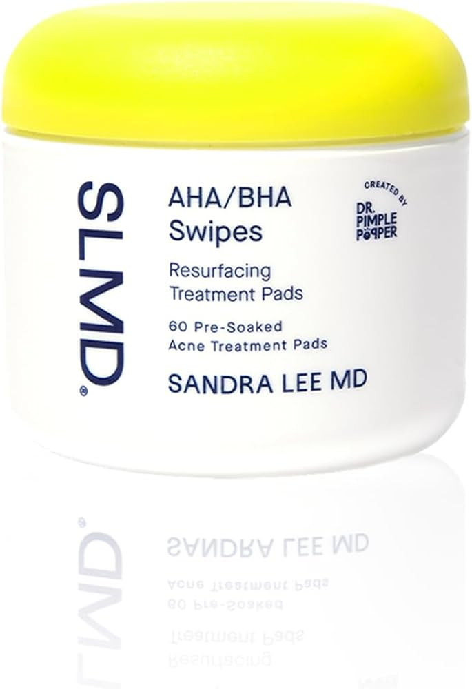 SLMD by Dr. Pimple Popper - AHA/BHA Swipes - Daily Resurfacing Pads for Face and Body - Exfoliate... | Amazon (US)