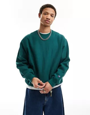 Champion crew neck sweat in teal | ASOS (Global)