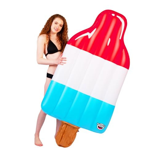 BigMouth Inc. Giant Ice Pop Pool Float, 6 Ft Long Lounge Raft Floatie, Durable Vinyl, Inflatable Outdoor Summer Pool Party Popsicle Water Toy | Amazon (US)