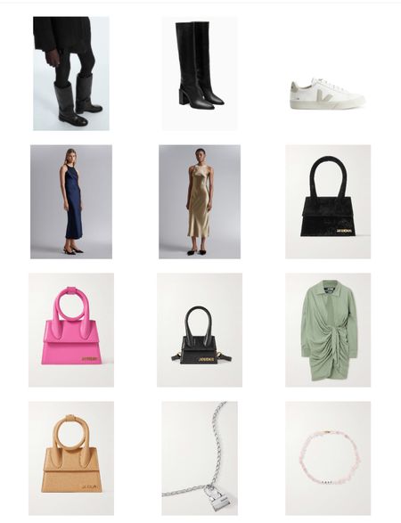 Jacquemus bag on sale
Silk slip dress
Boots
Jewellery sneakers veja


#LTKeurope #LTKsalealert #LTKparties