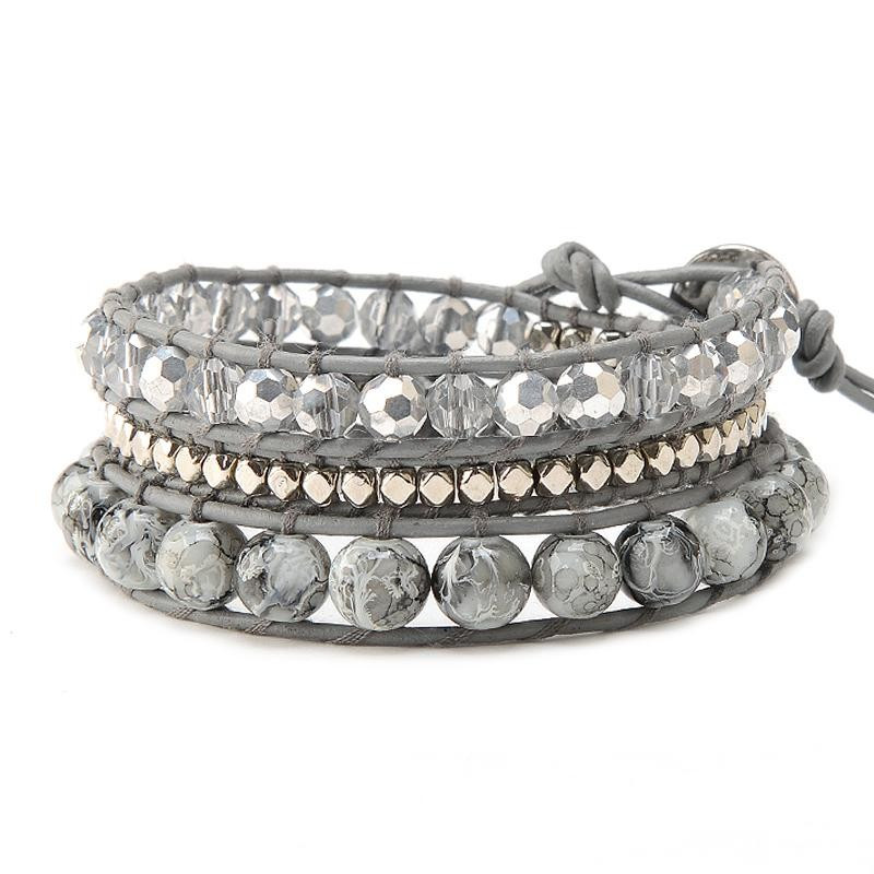 Gray Marbled Beads on Gray | Victoria Emerson