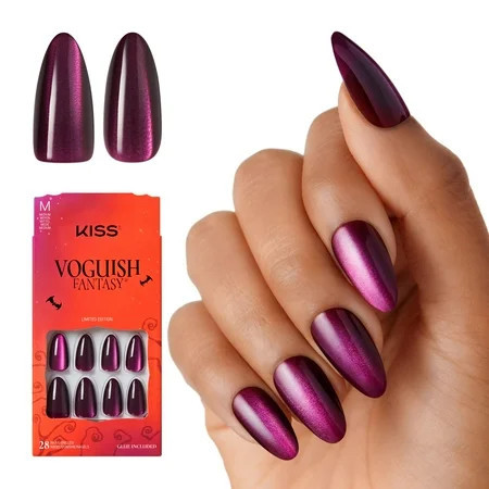 KISS Voguish Fantasy Halloween Press On Nails, ‘Devilish Disco’, Medium Oval, 28 Count | Walmart (US)