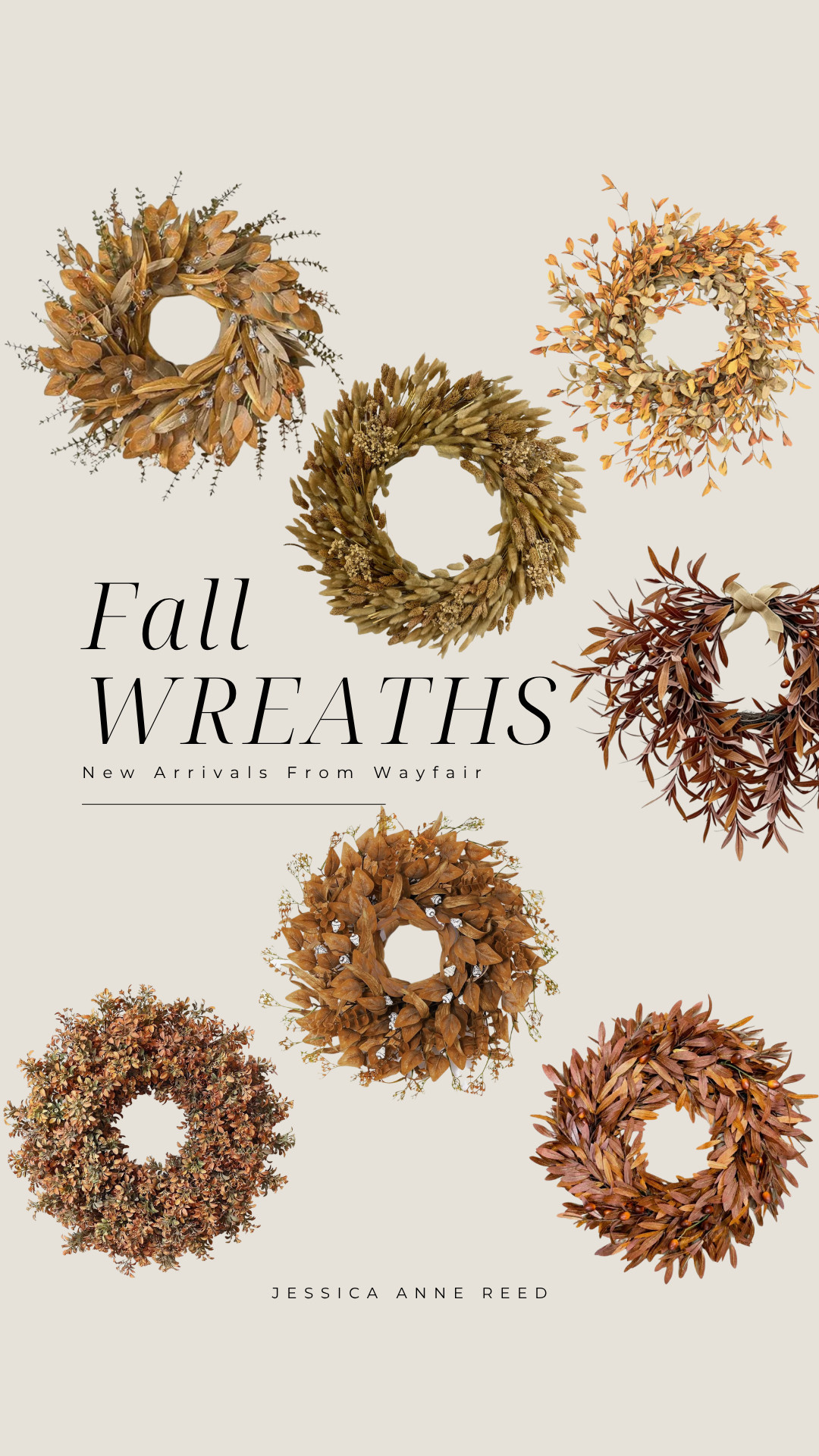 🍂🤎 Wayfair fall wreaths that are perfect for an easy seasonal front porch refresh! Loving these neutral, earthy and elevated styles for adding just the right amount of fall to your front door without feeling overly themed.

Think faux fall foliage, warm autumn tones, neutral greenery, dried-look stems, and designer-inspired wreaths that instantly make your entryway feel cozy and welcoming. ✨

Perfect for fall front porch decor, neutral fall decorating, autumn entryway ideas, and elevated fall home decor!

#Wayfair #WayfairFinds #FallWreath #FallWreaths #FallFrontPorch #FallHomeDecor #NeutralFallDecor #FrontDoorDecor #FallDecorIdeas #LTKHome
 

 #LTKSeasonal #LTKHome