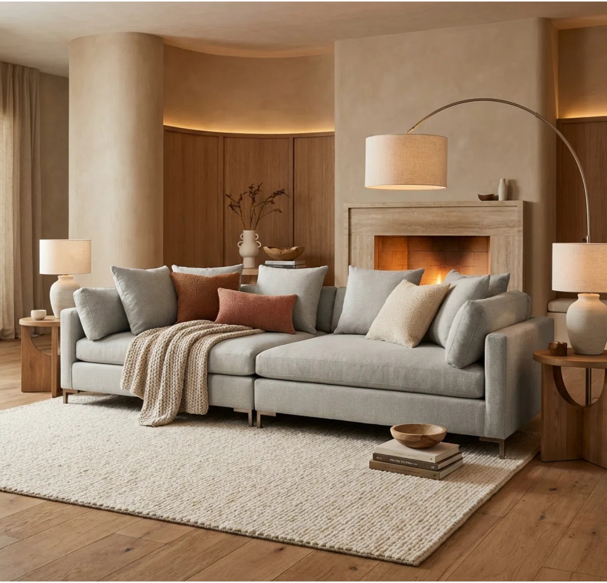 Veda 118'' Square Arm Sofa | Wayfair North America