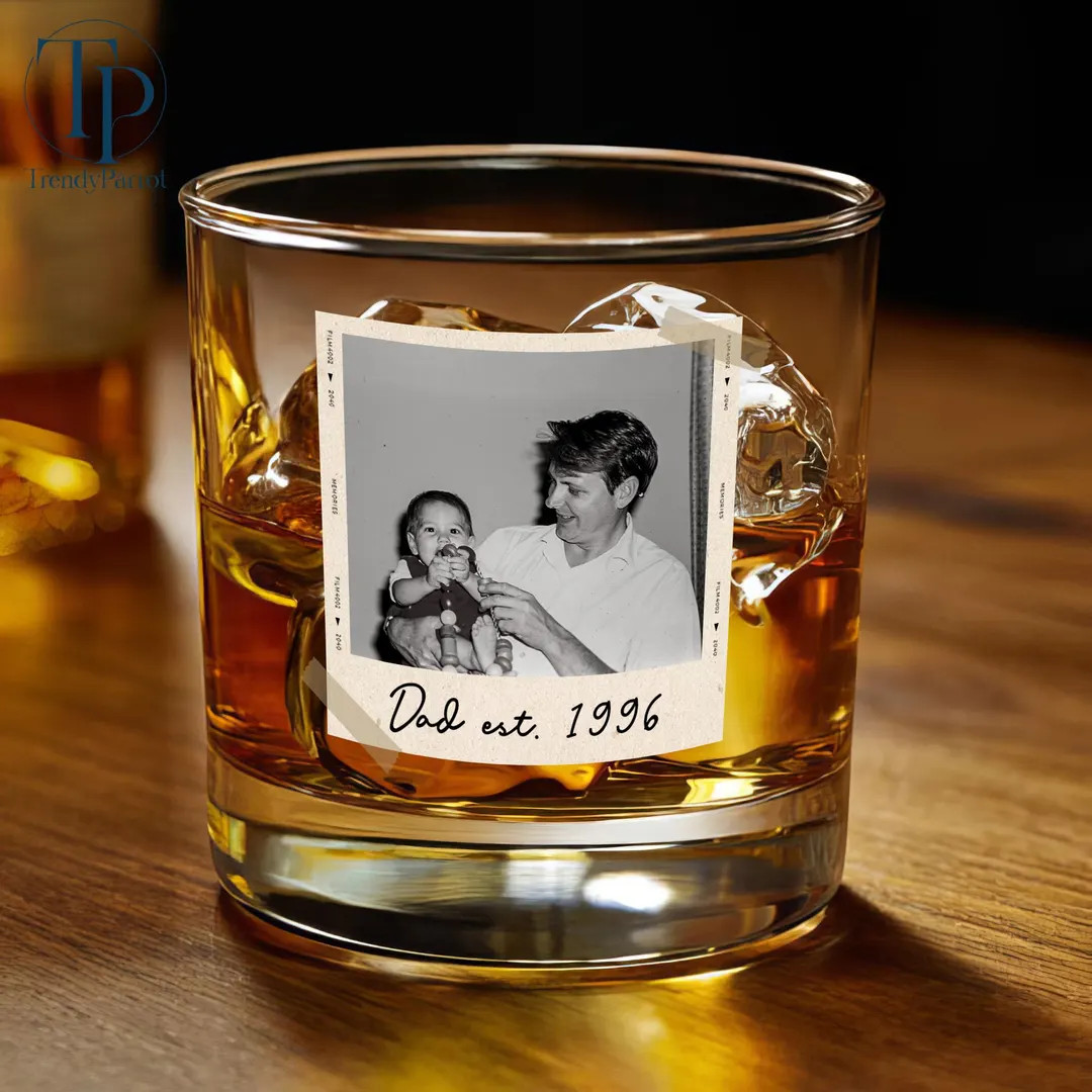 Custom Photo Dad Whiskey Glass, Custom Uncle Whiskey Glass, Portrait From Photo Whiskey Glass Gif... | Etsy (US)