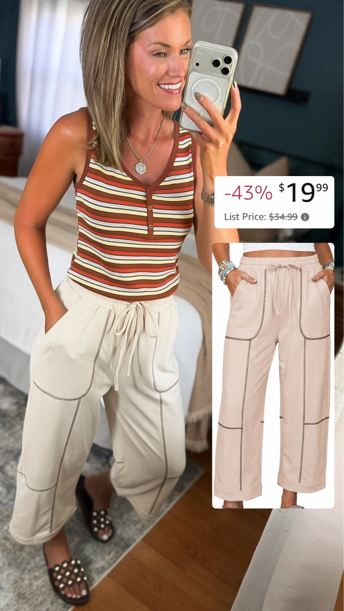 Summer outfit idea. Pants on sale!! 
Top/ small
Pants/ medium

#LTKSeasonal #LTKOver40 #LTKootd
