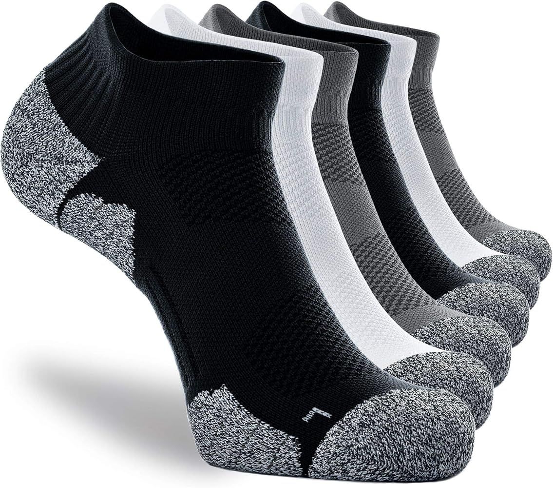 CWVLC Unisex Cushioned Compression Athletic Ankle Socks Multipack | Amazon (US)