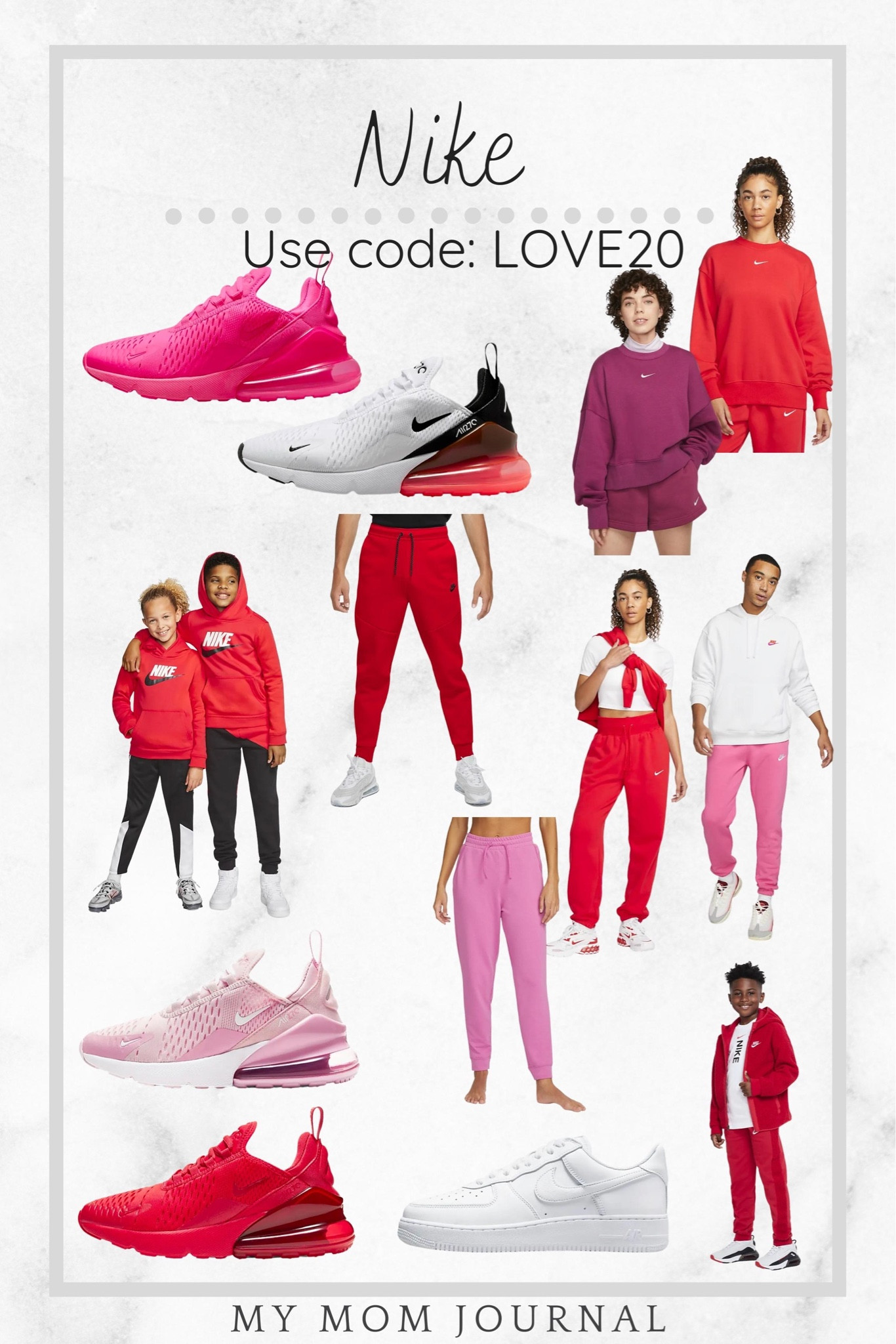 Nike has an additional 20% off for their love sale! 💝 Free shipping when you sign into your Nike account! Click the first black Nike square to shop the Nike site! 
Use code: LOVE20

#nike #nikesale #nikeshoes #shoesale #valentines #valentinesday #valentinesdeals #valentinesgifts #giftideas 

#LTKshoecrush #LTKfamily #LTKsalealert