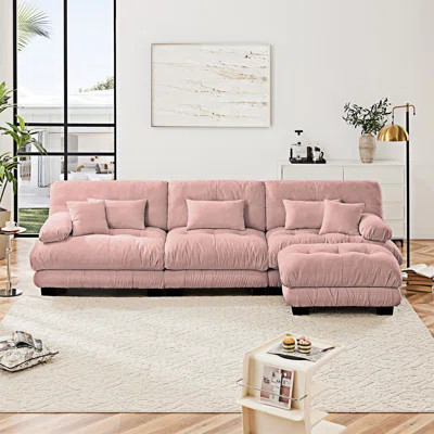 Modular Sectional Sofa Couch With Convertible Ottoman | Wayfair North America