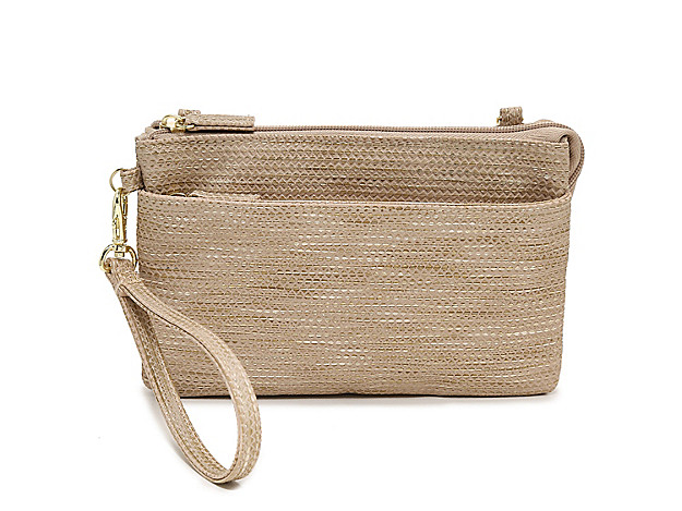 Kelly & Katie Brady Wristlet - Women's - Taupe/Gold Metallic | DSW