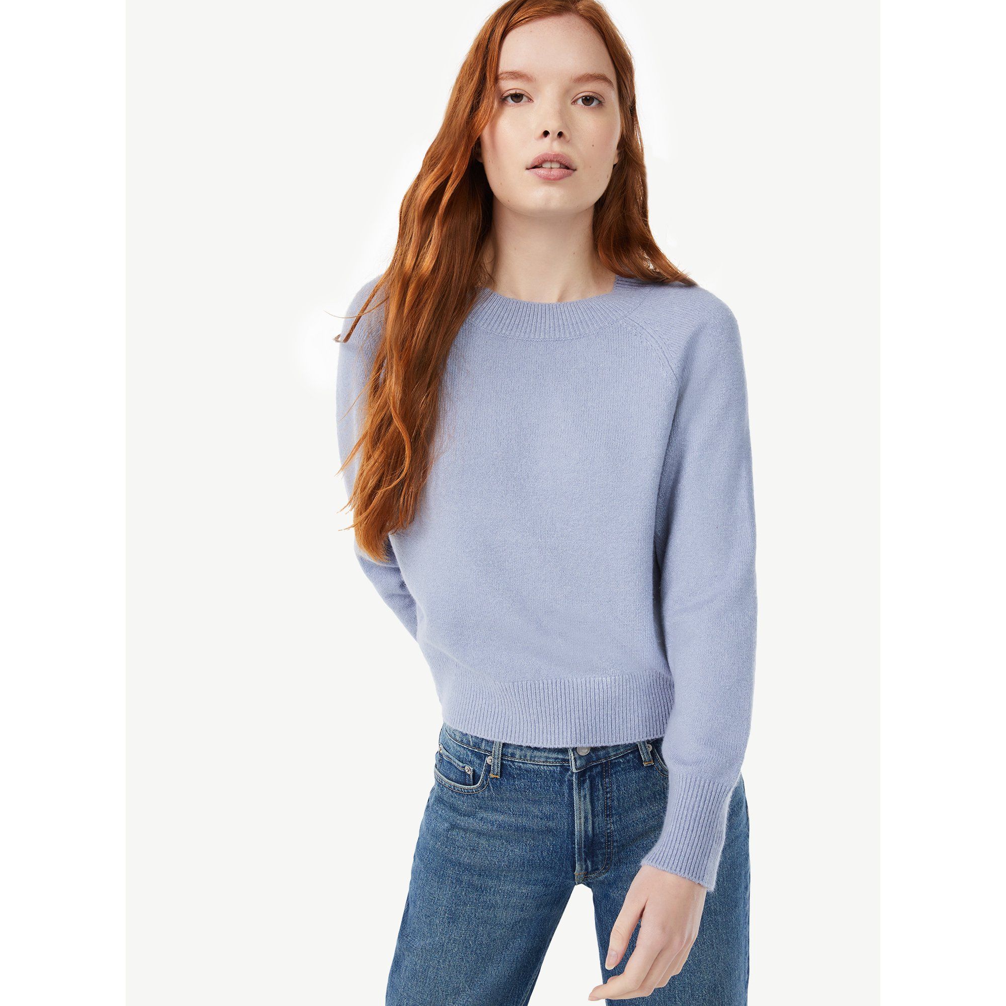 Free Assembly Women's Slouchy Sweater with Raglan Sleeves | Walmart (US)