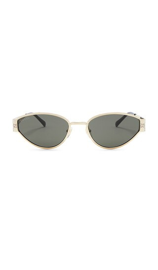 Oval Sunglasses in Gold & Grey | Revolve Clothing (Global)