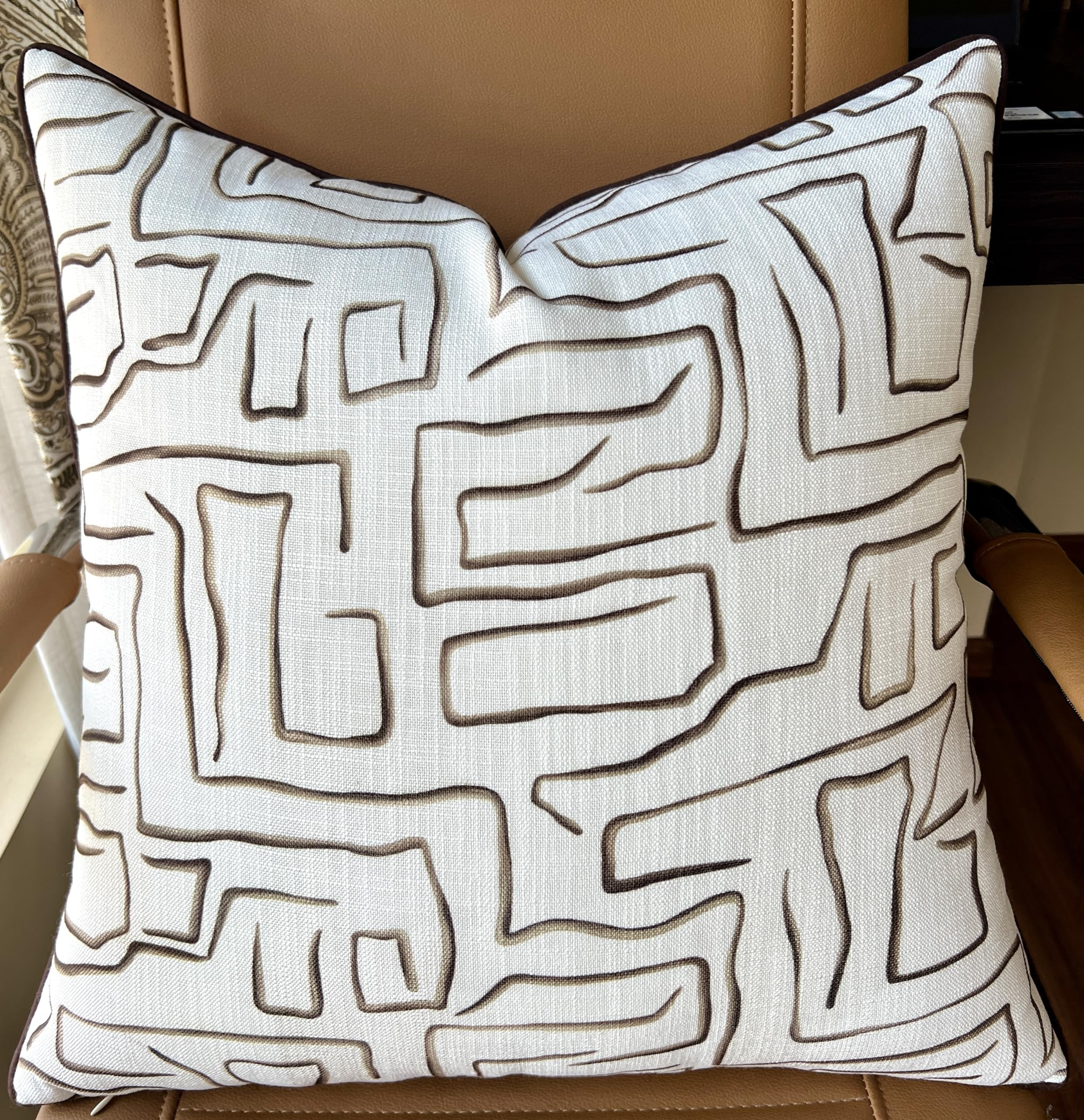Amazon.com: YugTex Modern Geometric Line Print Throw Pillow Cover - 20x20 Inch Cotton Blend - Strokes : Home & Kitchen | Amazon (US)