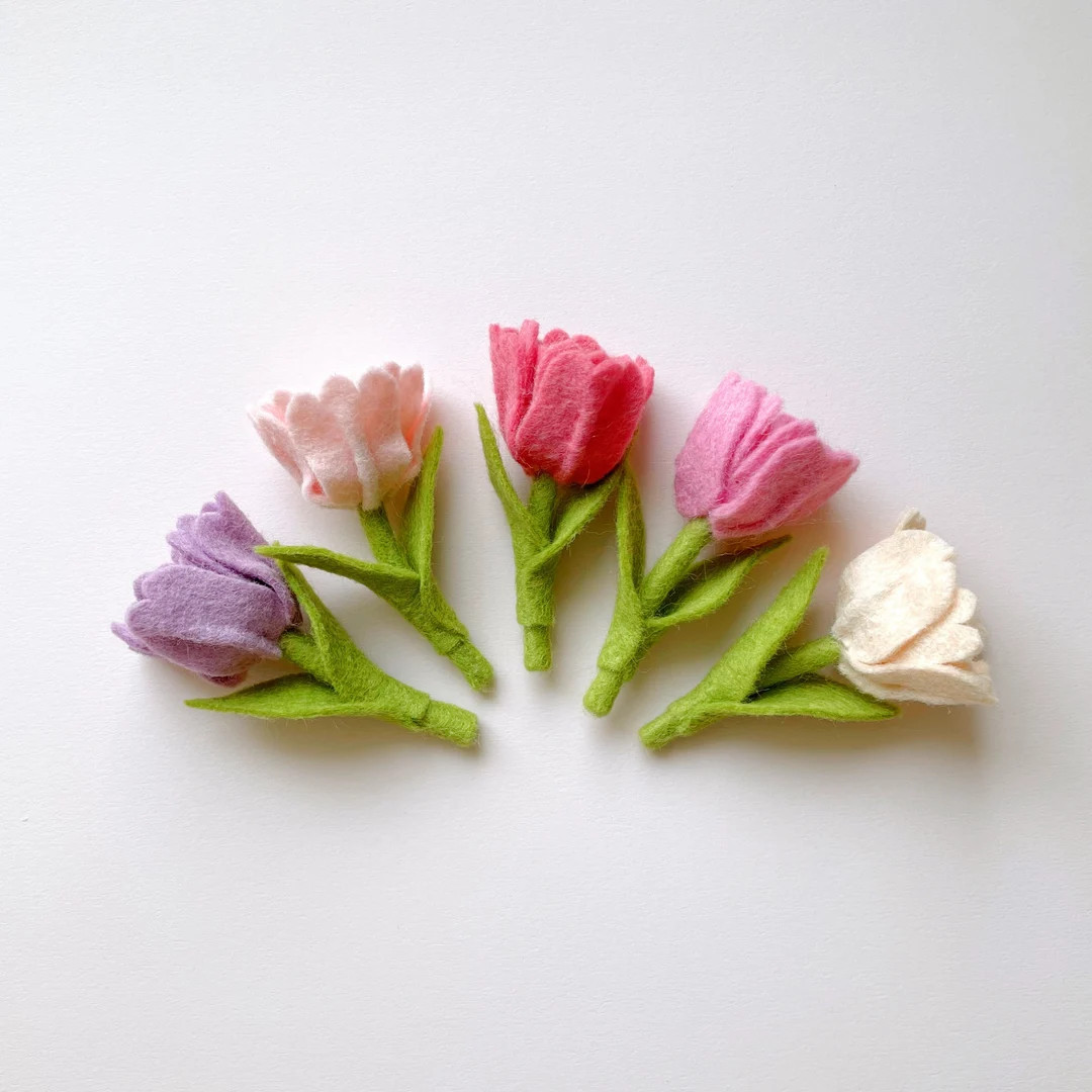 Tulip hair clip, tulip headband, toddler tulip hair clip, spring hair clip, flower brooch | Etsy (US)