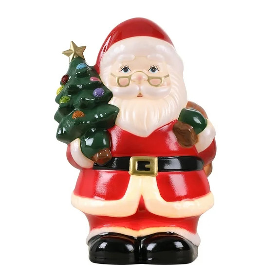 Mr. Christmas Decorative 12" Santa Blow Mold | Walmart (US)