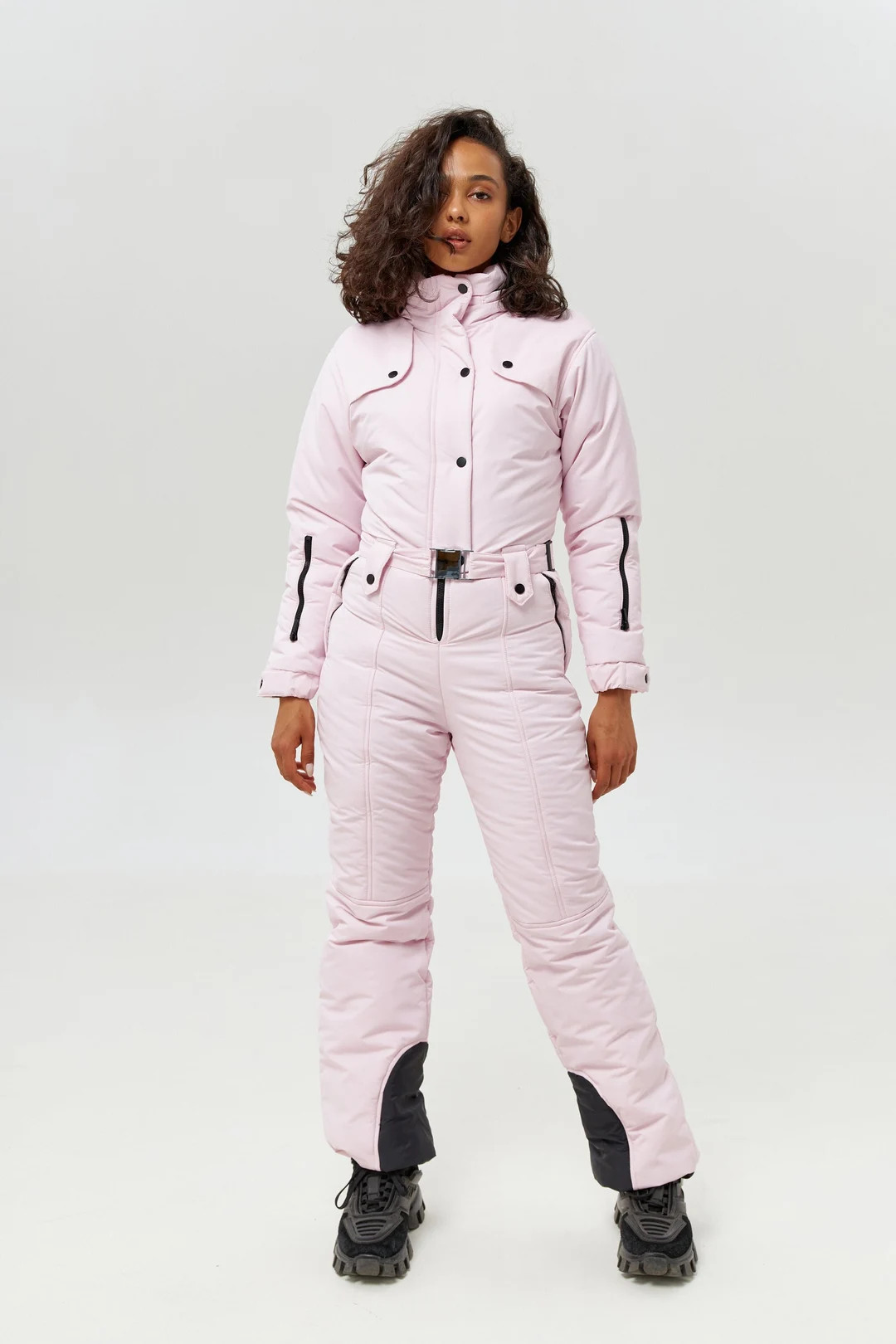 Pink Waterproof Ski Suit Light Pink Snowsuit for Women Skiing Suit One Piece Snowsuit for Women S... | Etsy (US)