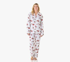 Adult Heritage Santa Flannel Pajama Set | Pottery Barn Kids