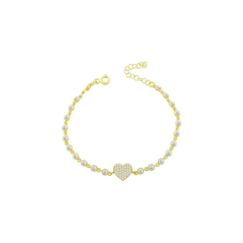 Dainty Crystal Heart Bracelet | The Sis Kiss