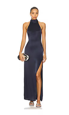 SNDYS x REVOLVE Halter Maxi Dress in Navy from Revolve.com | Revolve Clothing (Global)