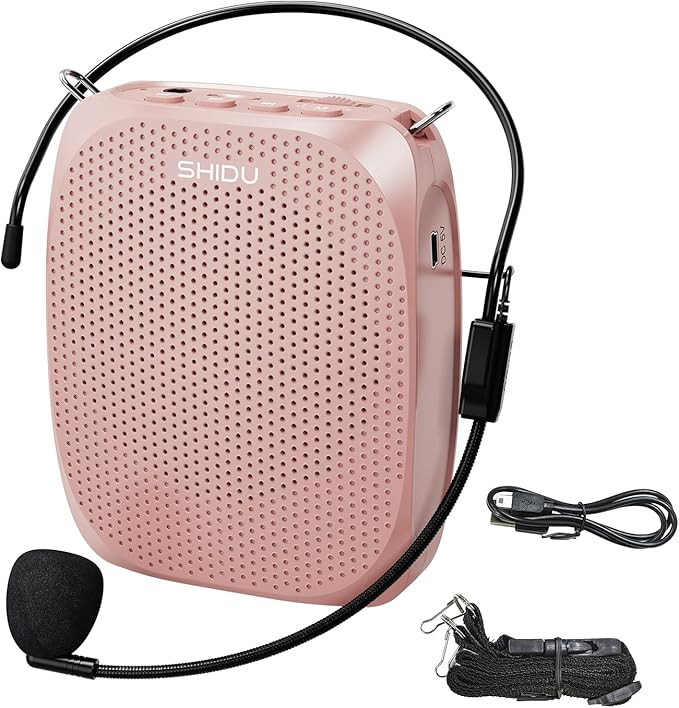 SHIDU Voice Amplifier Teachers,Megaphone Speaker Portable PA System with Microphone Headset(Work ... | Amazon (US)