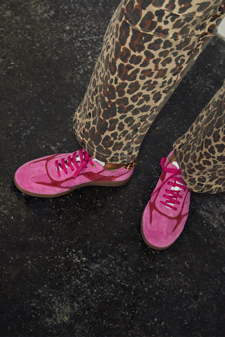 Pink and Red Leather Trainer | Never Fully Dressed US