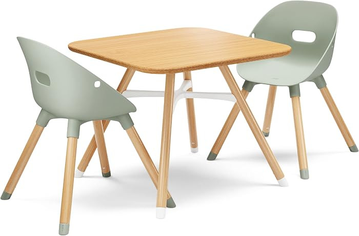 Lalo The Play Kit - Kids Table & Chairs Set with Sustainably Sourced Wood Table & 2 Non-Toxic Buc... | Amazon (US)
