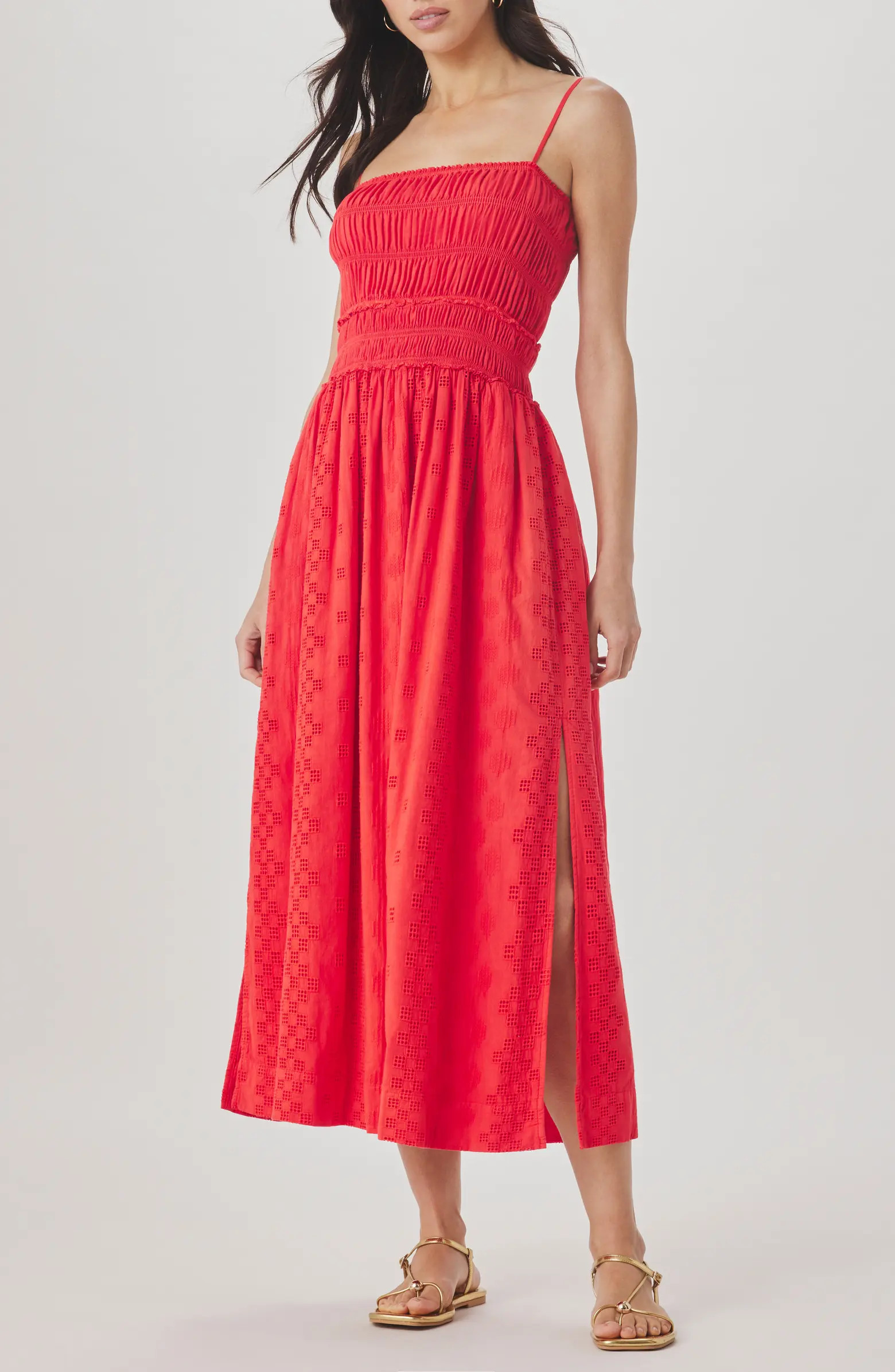 Splendid Kenzie Eyelet Sleeveless Maxi Dress | Nordstrom | Nordstrom