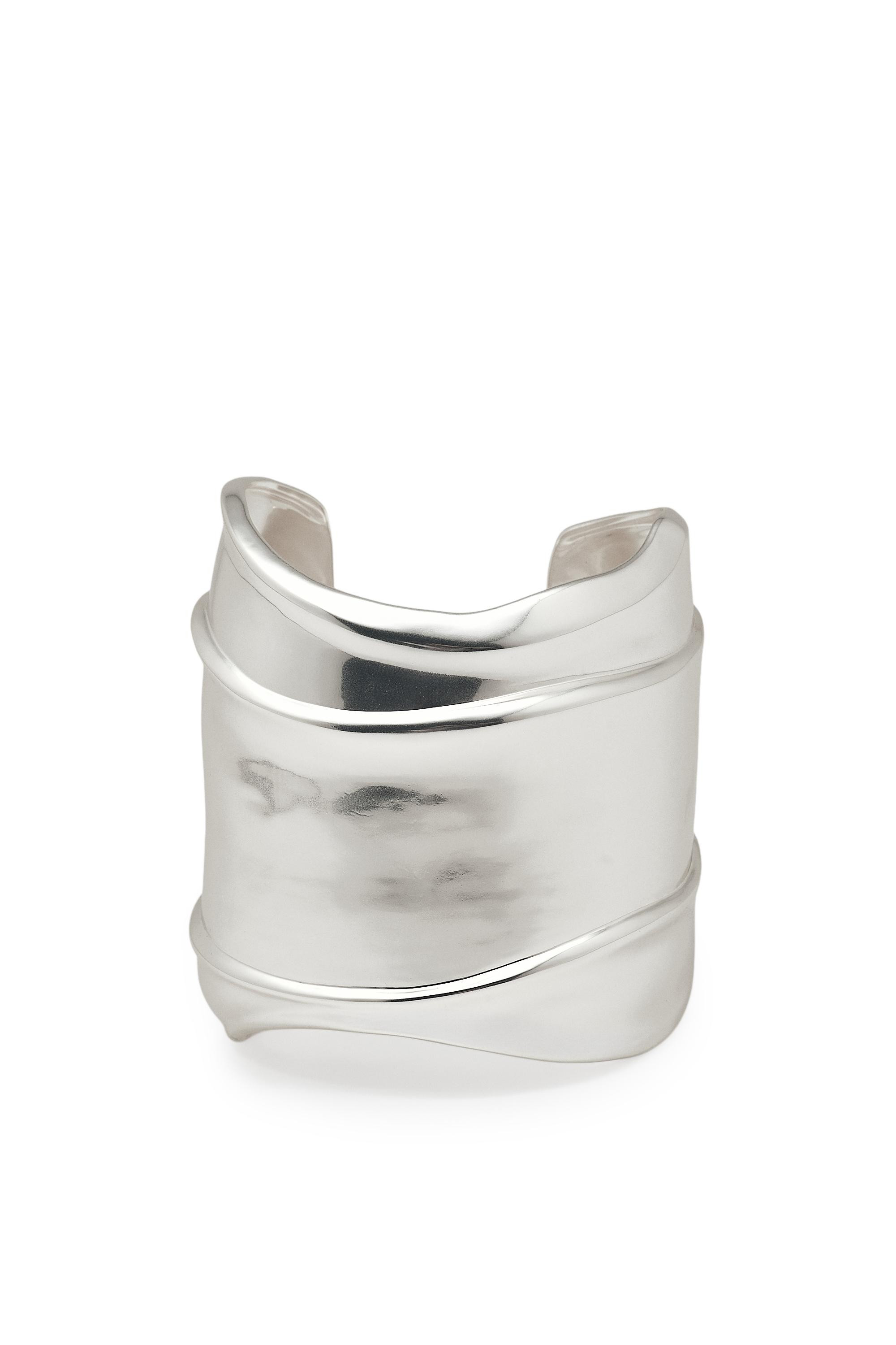 Wide draped-effect bracelet - SILVER | Massimo Dutti UK