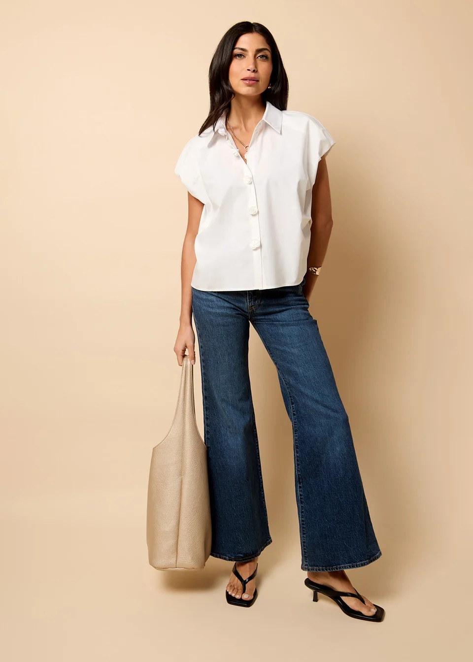 Little Mistress White Poplin Cotton Shirt by Vicky Pattison | Matalan (UK)