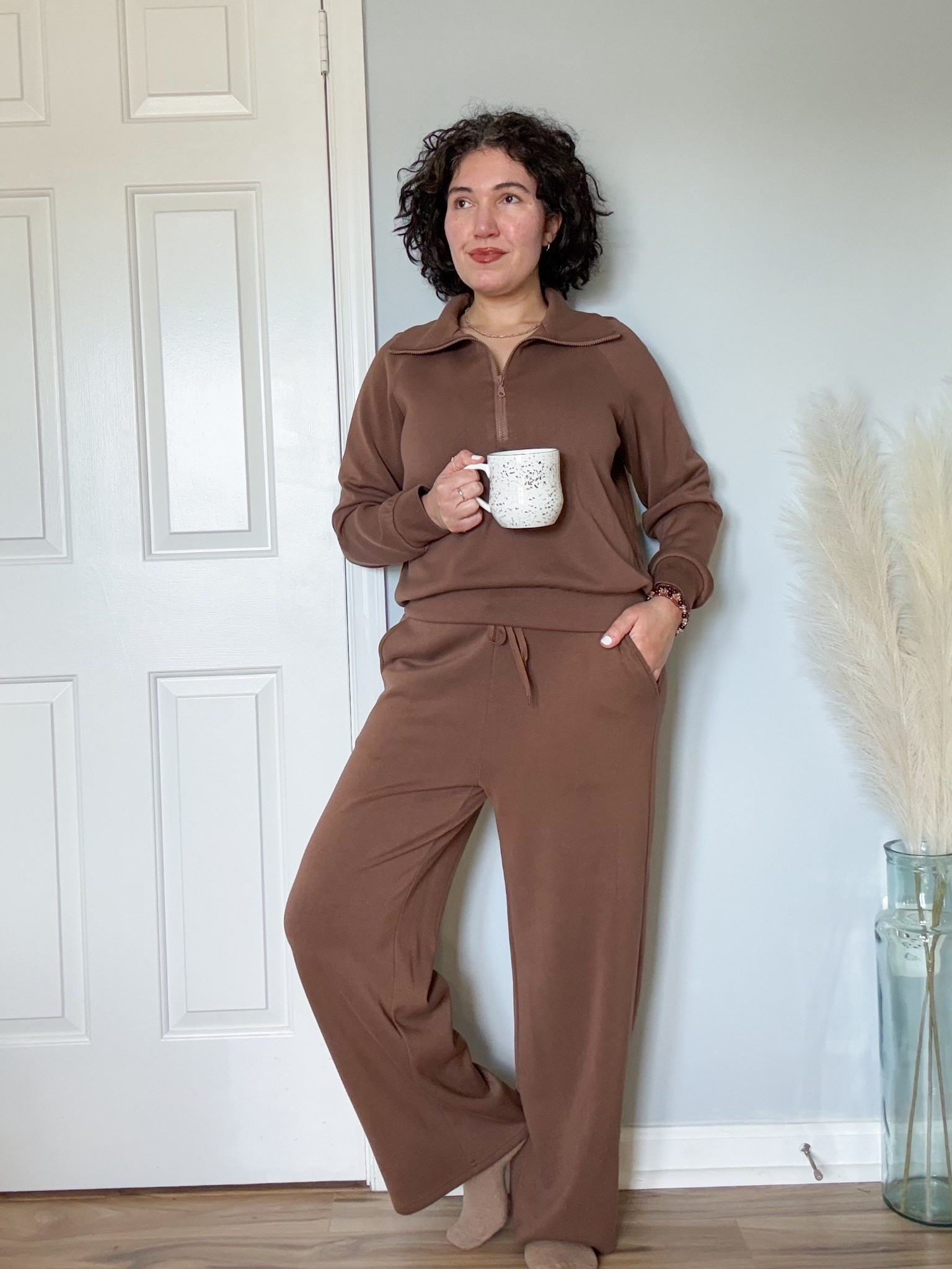 Amazon loungewear, two piece set, sweatpants and quarter zip 

#LTKootd #LTKOver40 #LTKselfcare
